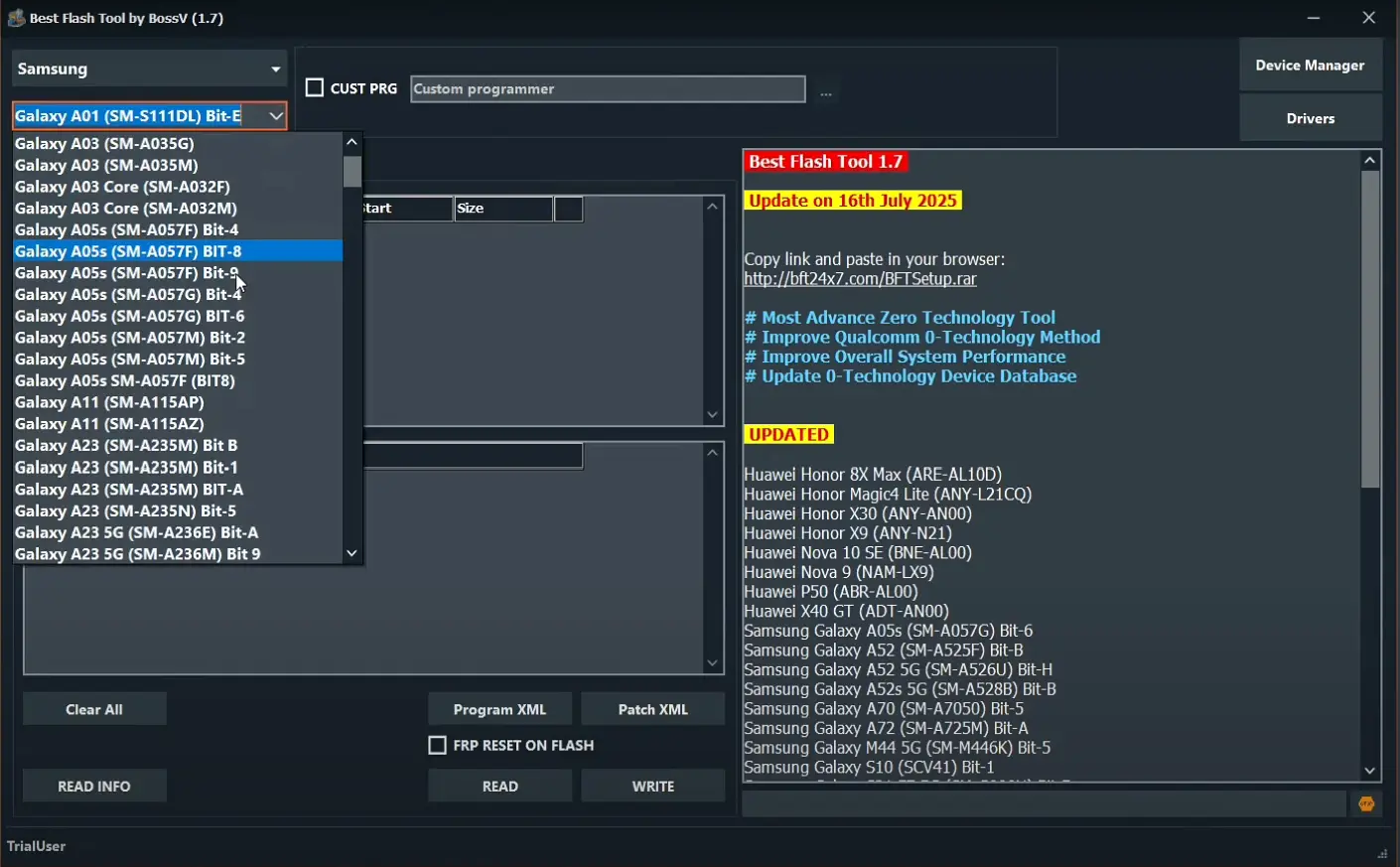 BFT Best Flash Tool by BossV V1.7 Download
